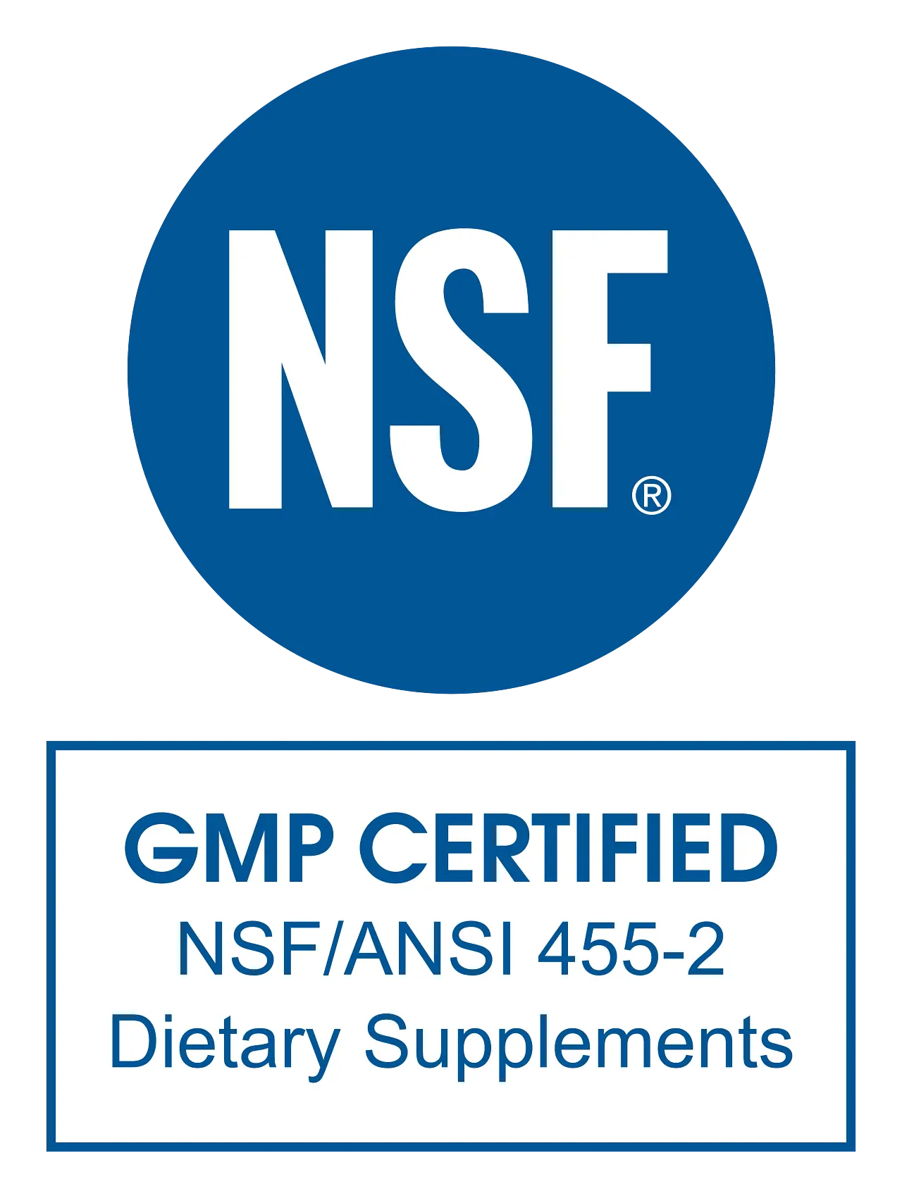 NSF/ANSI 455-2 GMP certified supplement manufacturing