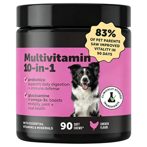 Wholesale Premium Dog Multivitamin 10-in-1 Soft Chews With Probiotics